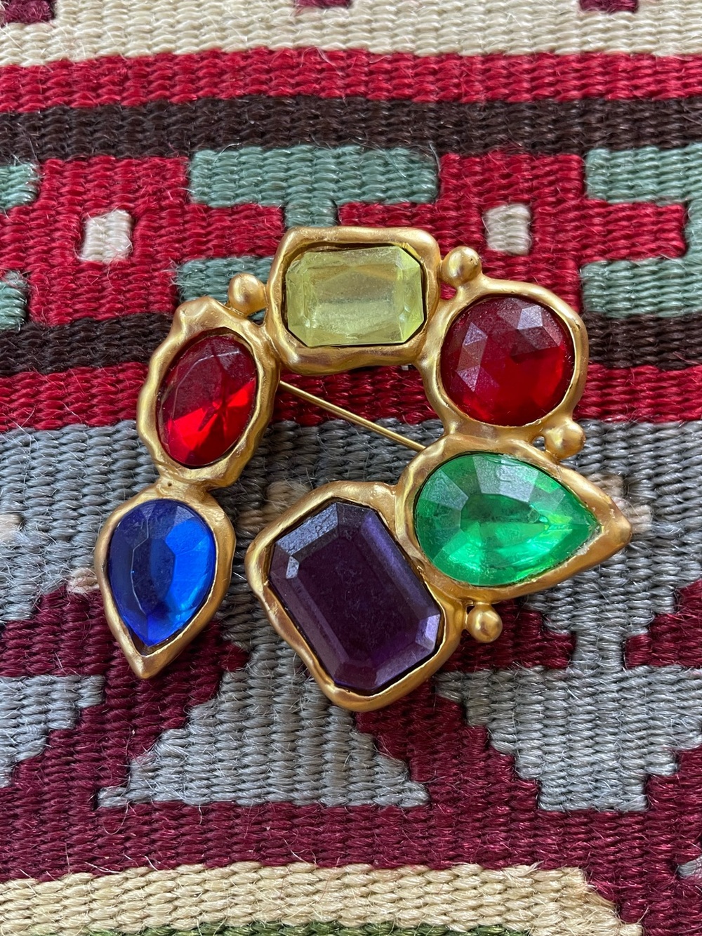 Vintage Park Lane colorful rhinestones brooch